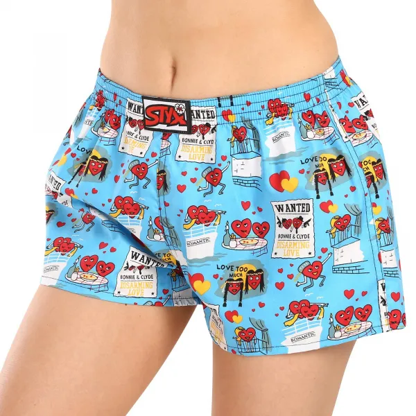 Dámske trenky Styx art klasická guma Valentín pary (K1756) S, trenírky
