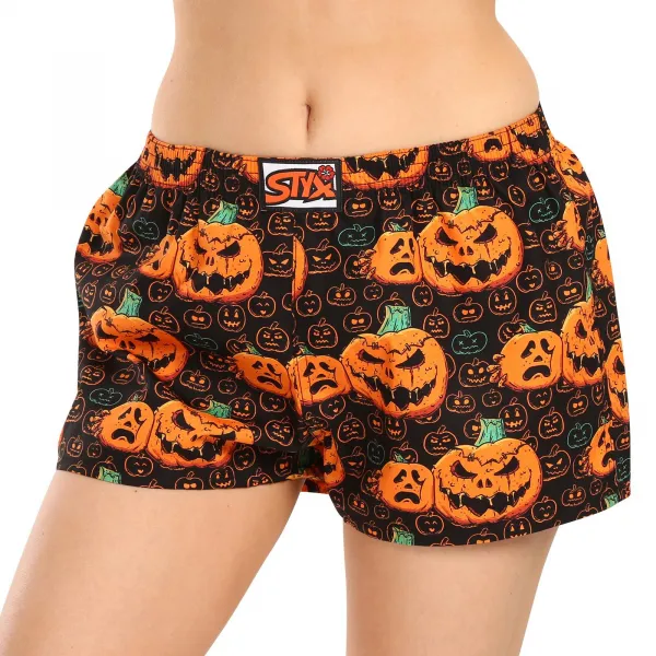 Dámske trenky Styx art klasická guma Halloween tekvica (K1755) M, trenírky