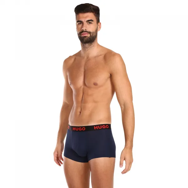 3PACK pánske boxerky HUGO viacfarebné (50496723 406) L, trenky