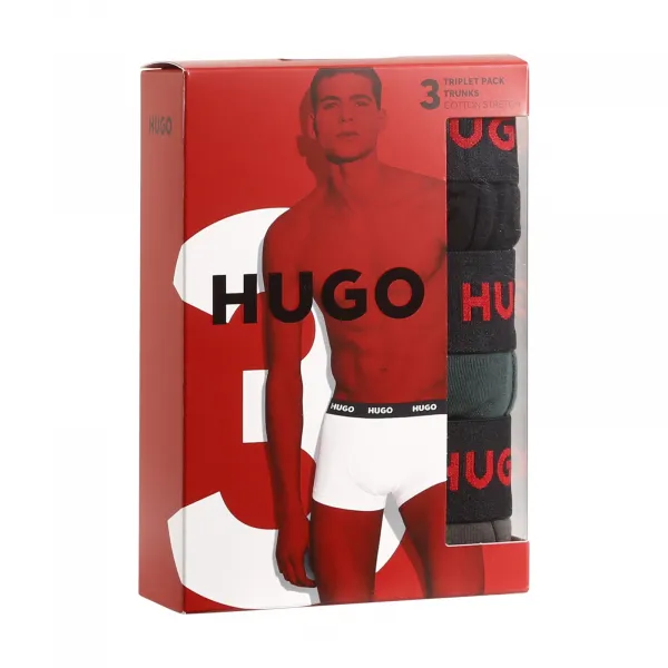 3PACK pánske boxerky HUGO viacfarebné (50469766 303) M, trenky