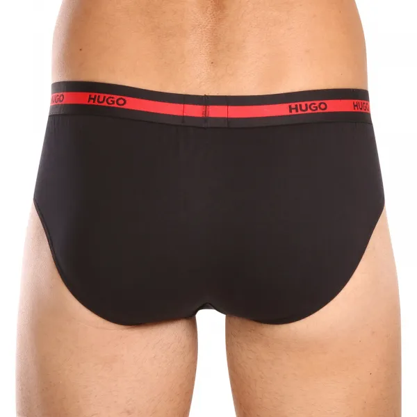 3PACK pánske slipy HUGO čierné (50492378 002) S