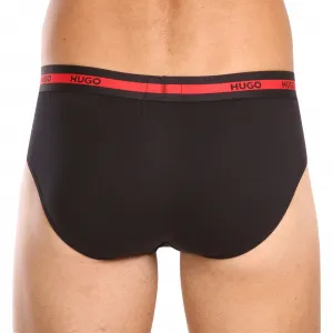 3PACK pánske slipy HUGO čierné (50492378 002) S