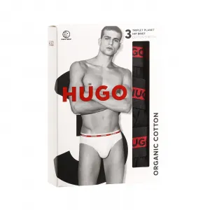 3PACK pánske slipy HUGO čierné (50492378 002) S