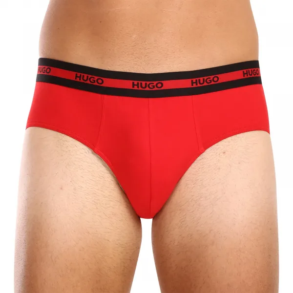 3PACK pánske slipy HUGO viacfarebné (50492378 621) S