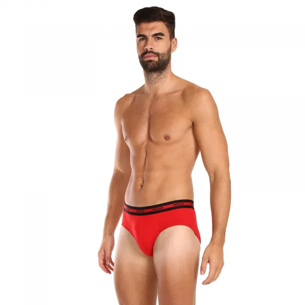 3PACK pánske slipy HUGO viacfarebné (50492378 621) S