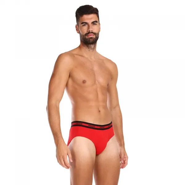 3PACK pánske slipy HUGO viacfarebné (50492378 621) S