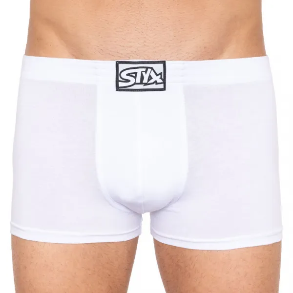 3PACK pánske boxerky Styx klasická guma biele (3Q1061) M, trenky