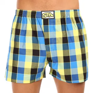 3PACK pánske trenky Styx klasická guma viacfarebné (3A11456) M, trenírky