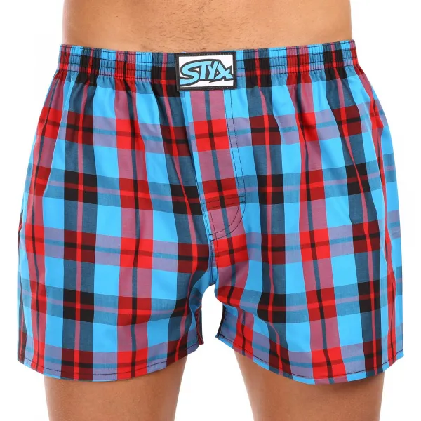 3PACK pánske trenky Styx klasická guma viacfarebné (3A0913) M, trenírky
