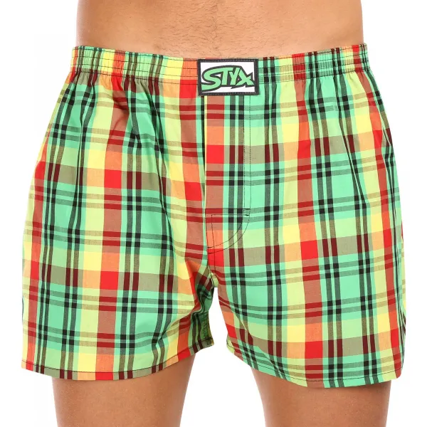 3PACK pánske trenky Styx klasická guma viacfarebné (3A100618) M, trenírky