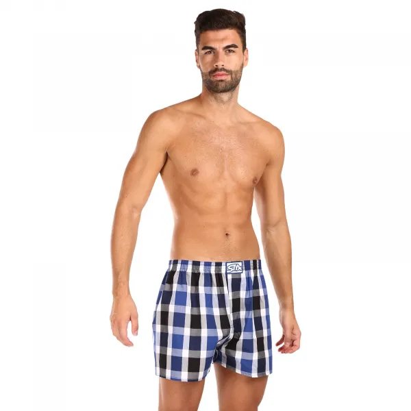 3PACK pánske trenky Styx klasická guma viacfarebné (3A11789) S, trenírky