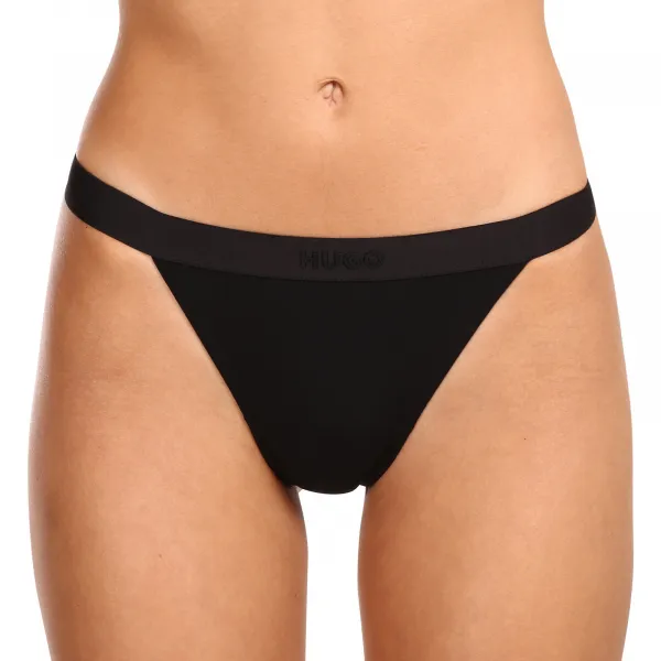 3PACK dámske tangá HUGO čierná (50496893 001) XL