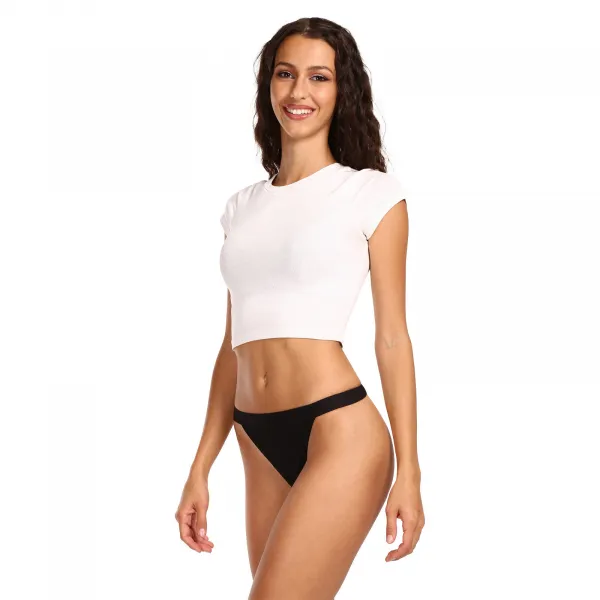 3PACK dámske tangá HUGO čierná (50496893 001) XL
