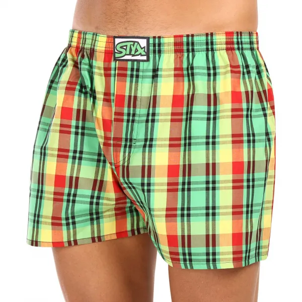 3PACK pánske trenky Styx klasická guma viacfarebné (3A100618) M, trenírky