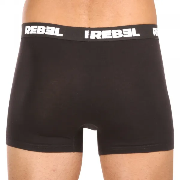 5PACK pánske boxerky Nedeto Rebel čierne (5NBR001) S, trenky