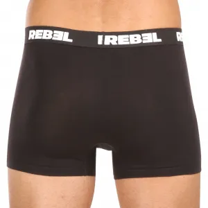 5PACK pánske boxerky Nedeto Rebel čierne (5NBR001) S, trenky