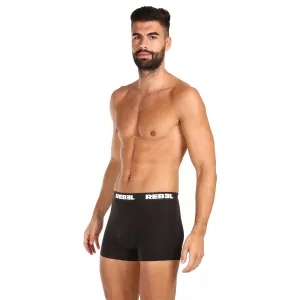 5PACK pánske boxerky Nedeto Rebel čierne (5NBR001) S, trenky