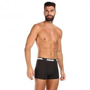 5PACK pánske boxerky Nedeto Rebel čierne (5NBR001) S, trenky