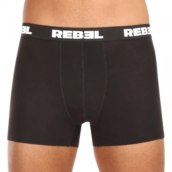 5PACK pánske boxerky Nedeto Rebel čierne (5NBR001) S, trenky