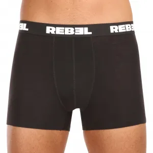 5PACK pánske boxerky Nedeto Rebel čierne (5NBR001) S, trenky