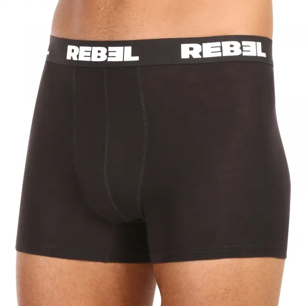 5PACK pánske boxerky Nedeto Rebel čierne (5NBR001) S, trenky