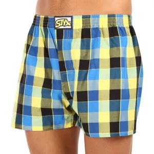 Pánske trenky Styx klasická guma nadrozměr viacfarebné (E1015) 3XL, trenírky