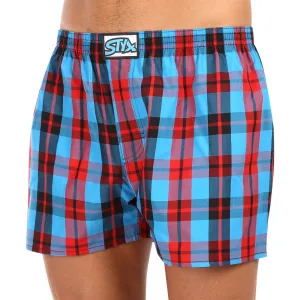 3PACK pánske trenky Styx klasická guma viacfarebné (3A0913) M, trenírky