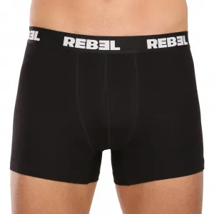 3PACK pánske boxerky Nedeto Rebel čierne (3NBR001) S, trenky