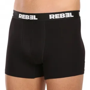 3PACK pánske boxerky Nedeto Rebel čierne (3NBR001) S, trenky