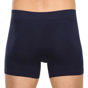 3PACK pánske boxerky Nedeto bezšvové bambusové modre (3NDTB002S) L, trenky