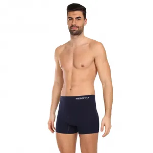 3PACK pánske boxerky Nedeto bezšvové bambusové modre (3NDTB002S) L, trenky