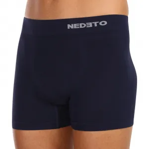 Pánske boxerky Nedeto bezšvové bambusové modre (NDTB002S) XL, trenky