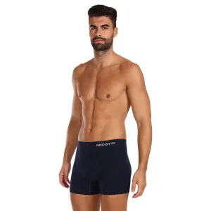 Pánske boxerky Nedeto bezšvové bambusové modre (NDTB002S) XL, trenky