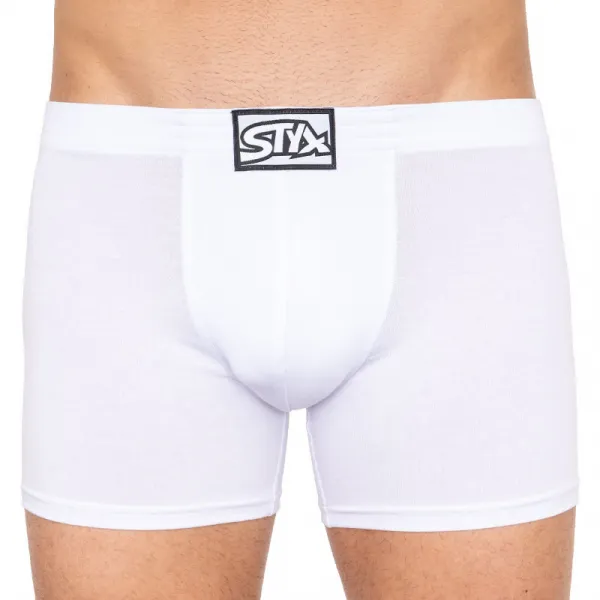 3PACK pánske boxerky Styx long klasická guma biele (3F1061) S, trenky