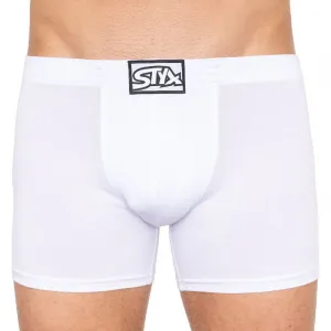 3PACK pánske boxerky Styx long klasická guma biele (3F1061) S, trenky