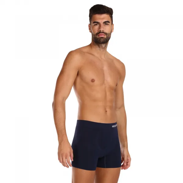 Pánske boxerky Nedeto bezšvové bambusové modre (NDTB002S) XL, trenky