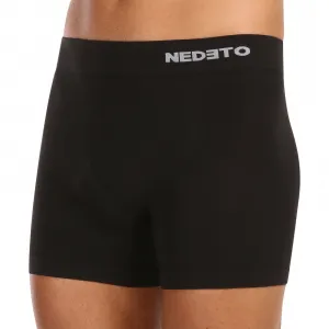 Pánske boxerky Nedeto bezšvové bambusové čierne (NDTB001S) M, trenky