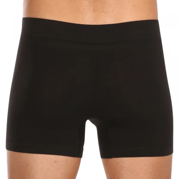 Pánske boxerky Nedeto bezšvové bambusové čierne (NDTB001S) M, trenky