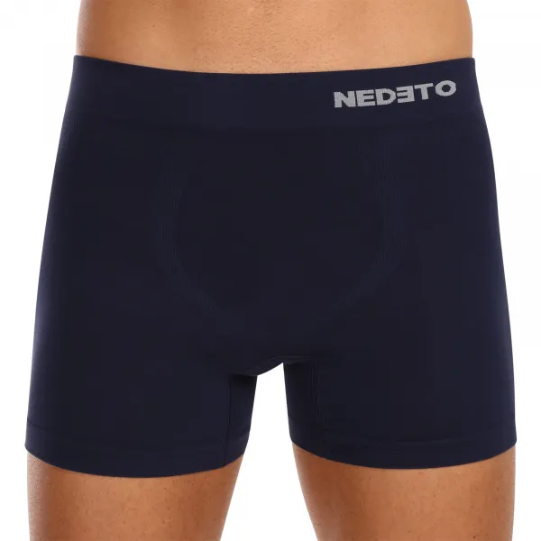 5PACK pánske boxerky Nedeto bezšvové bambusové modre (5NDTB002S) M, trenky