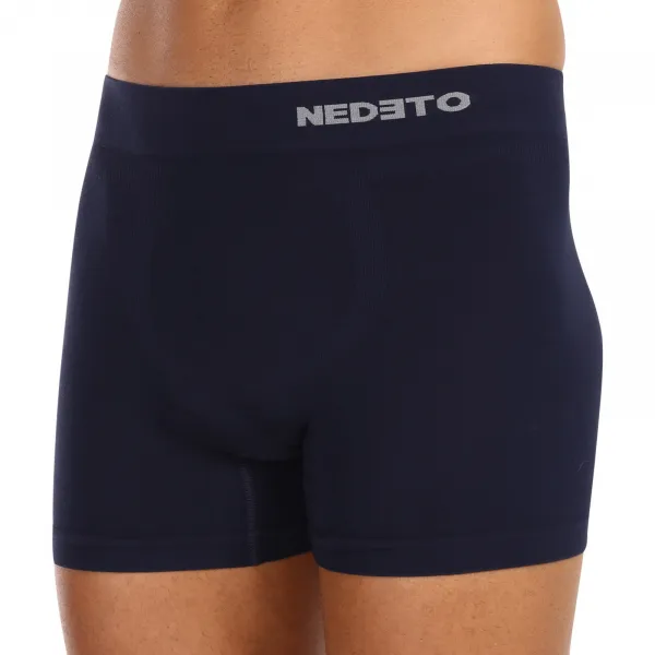 5PACK pánske boxerky Nedeto bezšvové bambusové modre (5NDTB002S) M, trenky