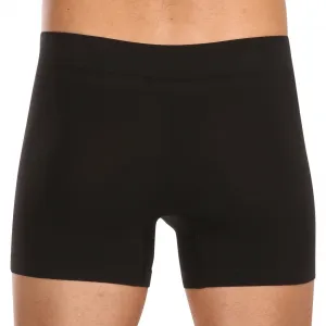 5PACK pánske boxerky Nedeto bezšvové bambusové čierne (5NDTB001S) M, trenky