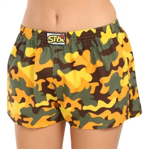 Dámske trenky Styx art klasická guma maskáč žltý (K1559) M, trenírky