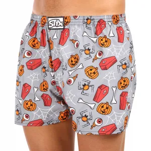 Pánske trenírky Styx art klasická guma nadrozmer Halloween rakvy (E1752) 4XL