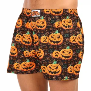 Pánske trenírky Styx art klasická guma nadrozmer Halloween tekvica (E1755) 4XL