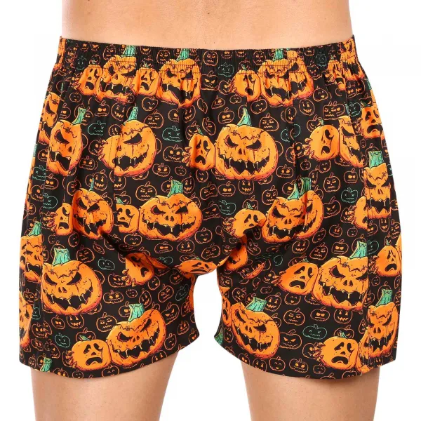 Pánske trenírky Styx art klasická guma nadrozmer Halloween tekvica (E1755) 4XL