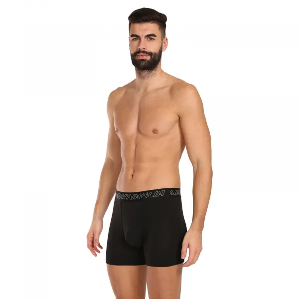 5PACK pánske boxerky Gianvaglia čierne (GVG-5015) M, trenky