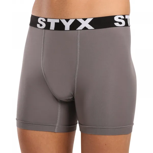 Pánske funkčné boxerky Styx tmavo sivé (W1063) S, trenky