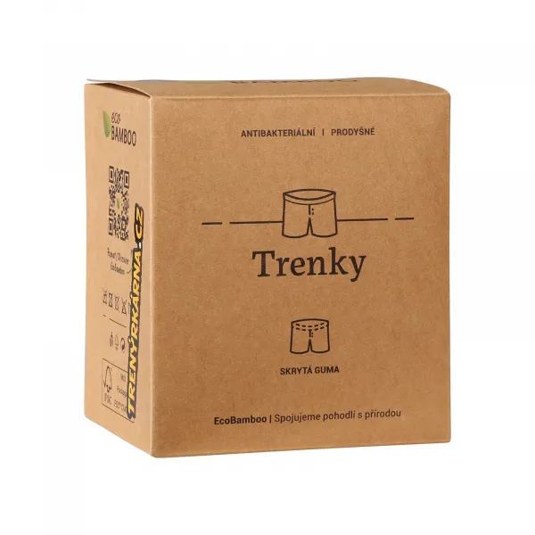 Pánske trenky Gino bambusové sivé (75194) M, trenírky