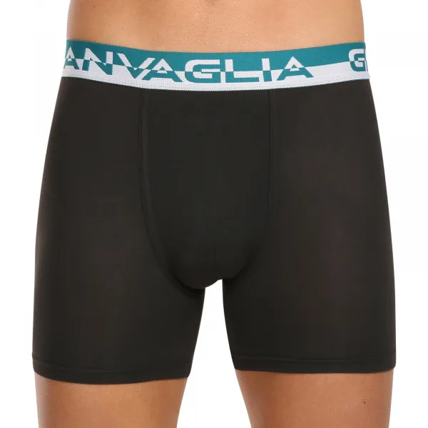 10PACK pánske boxerky Gianvaglia čierne (GVG-5012) M, trenky