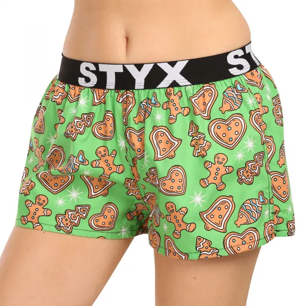 Dámske trenky Styx art športová guma Vianoce perníčky (T1753) M, trenírky